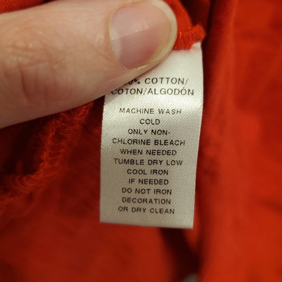 LOFT Vintage Soft Red Long Sleeve Tee Size M - Picture 5 of 5